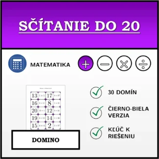 Domino: Sčítanie do 20
