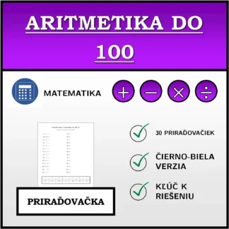 Priraďovačka: Aritmetika do 100