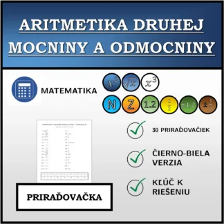 Priraďovačka: Aritmetika druhej mocniny a odmocniny