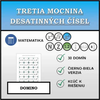 Domino: Tretia mocnina desatinných čísel