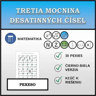 Pexeso: Tretia mocnina desatinných čísel