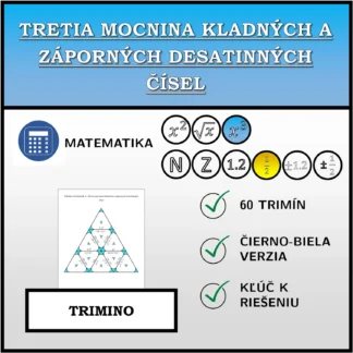 Trimino: Tretia mocnina kladných a záporných desatinných čísel