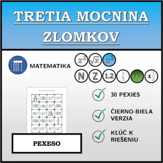 Pexeso: Tretia mocnina zlomkov