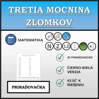 Priraďovačka: Tretia mocnina zlomkov