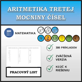 Pracovný list: Aritmetika tretej mocniny čísel