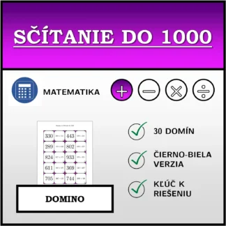 Domino: Sčítanie do 1000