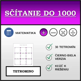 Tetromino: Sčítanie do 1000