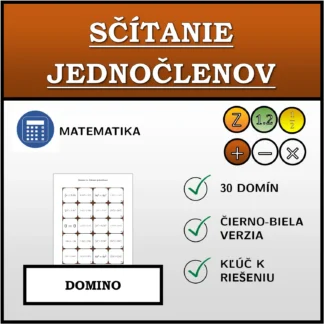 Domino: Sčítanie jednočlenov