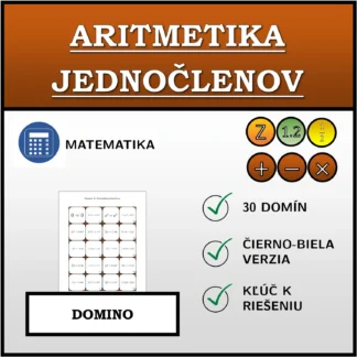 Domino: Aritmetika jednočlenov