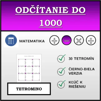 Tetromino: Odčítanie do 1000
