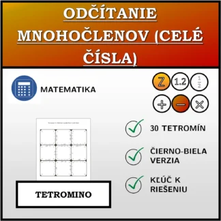 Tetromino: Odčítanie mnohočlenov (celé čísla)