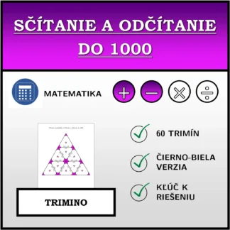 Trimino: Sčítanie a odčítanie do 1000