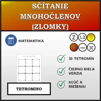 Tetromino: Sčítanie mnohočlenov (zlomky)