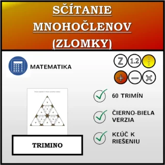 Trimino: Sčítanie mnohočlenov (zlomky)