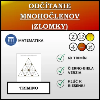 Trimino: Odčítanie mnohočlenov (zlomky)