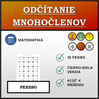 Pexeso: Odčítanie mnohočlenov