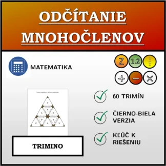 Trimino: Odčítanie mnohočlenov