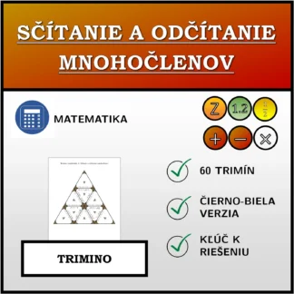 Trimino: Sčítanie a odčítanie mnohočlenov