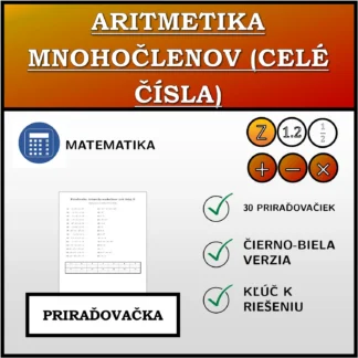 Priraďovačka: Aritmetika mnohočlenov (celé čísla)