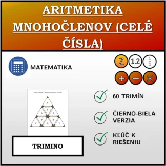 Trimino: Aritmetika mnohočlenov (celé čísla)