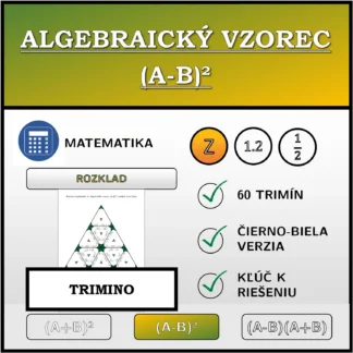 Trimino: Algebraický vzorec (A-B)², rozklad (celé čísla)