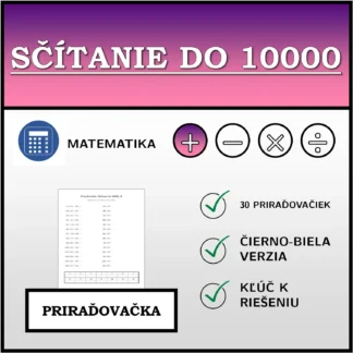 Priraďovačka: Sčítanie do 10000