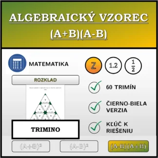 Trimino: Algebraický vzorec (A+B)(A-B), rozklad (celé čísla)