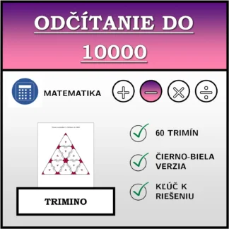 Trimino: Odčítanie do 10000