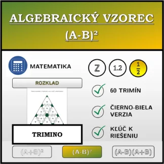 Trimino: Algebraický vzorec (A-B)², rozklad (zlomky)