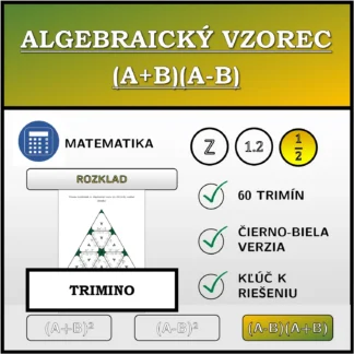 Trimino: Algebraický vzorec (A+B)(A-B), rozklad (zlomky)
