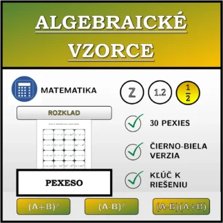 Pexeso: Algebraické vzorce, rozklad (zlomky)