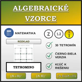 Tetromino: Algebraické vzorce, rozklad (zlomky)
