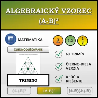Trimino: Algebraický vzorec (A-B)², zjednodušovanie