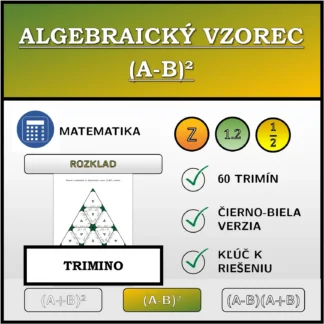 Trimino: Algebraický vzorec (A-B)², rozklad