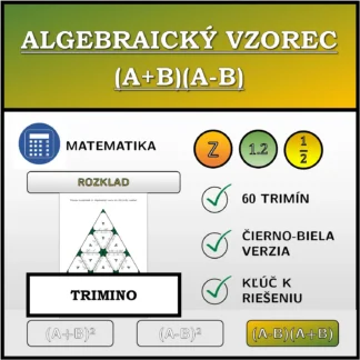 Trimino: Algebraický vzorec (A+B)(A-B), rozklad