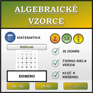 Domino: Algebraické vzorce, rozklad