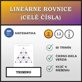 Trimino: Lineárne rovnice (celé čísla)