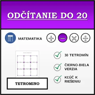 Tetromino: Odčítanie do 20