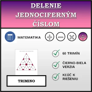 Trimino: Delenie jednociferným číslom
