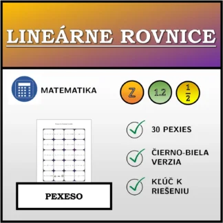 Pexeso: Lineárne rovnice