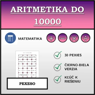 Pexeso: Aritmetika do 10000