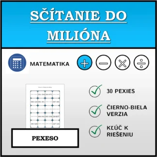 Pexeso: Sčítanie do milióna