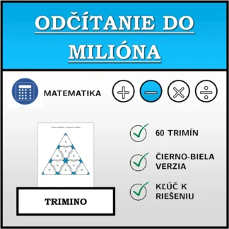 Trimino: Odčítanie do milióna