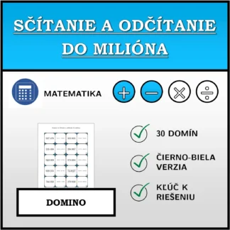 Domino: Sčítanie a odčítanie do milióna