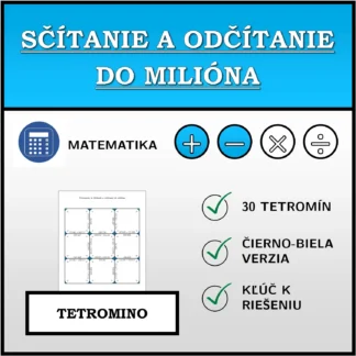 Tetromino: Sčítanie a odčítanie do milióna