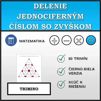 Trimino: Delenie jednociferným číslom so zvyškom