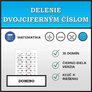 Domino: Delenie dvojciferným číslom