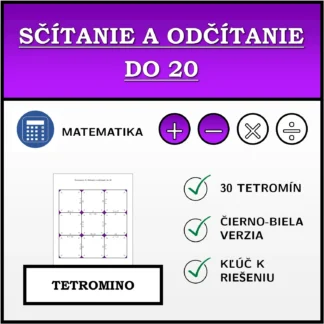 Tetromino: Sčítanie a odčítanie do 20
