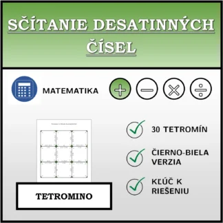 Tetromino: Sčítanie desatinných čísel