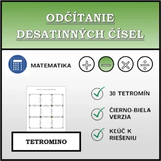 Tetromino: Odčítanie desatinných čísel